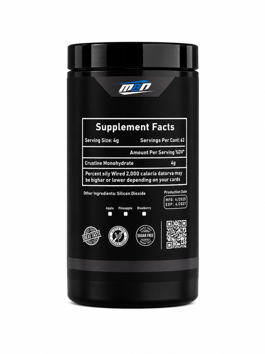 Creatine Monohydrate — 99.9% Pure 250g (62 scoops)