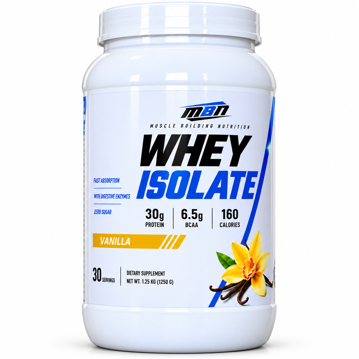 Whey Protein Isolate — 1.25kg (30 servings)