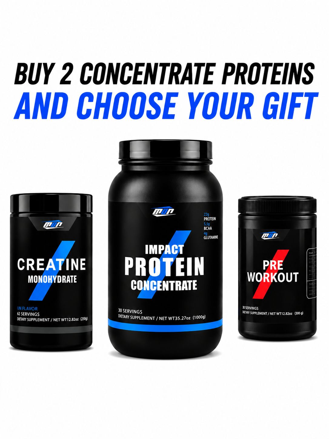 Whey Concentrate Bundle Buy 2 Get 1 Free Gift - Best Value Everyday Stack Egypt