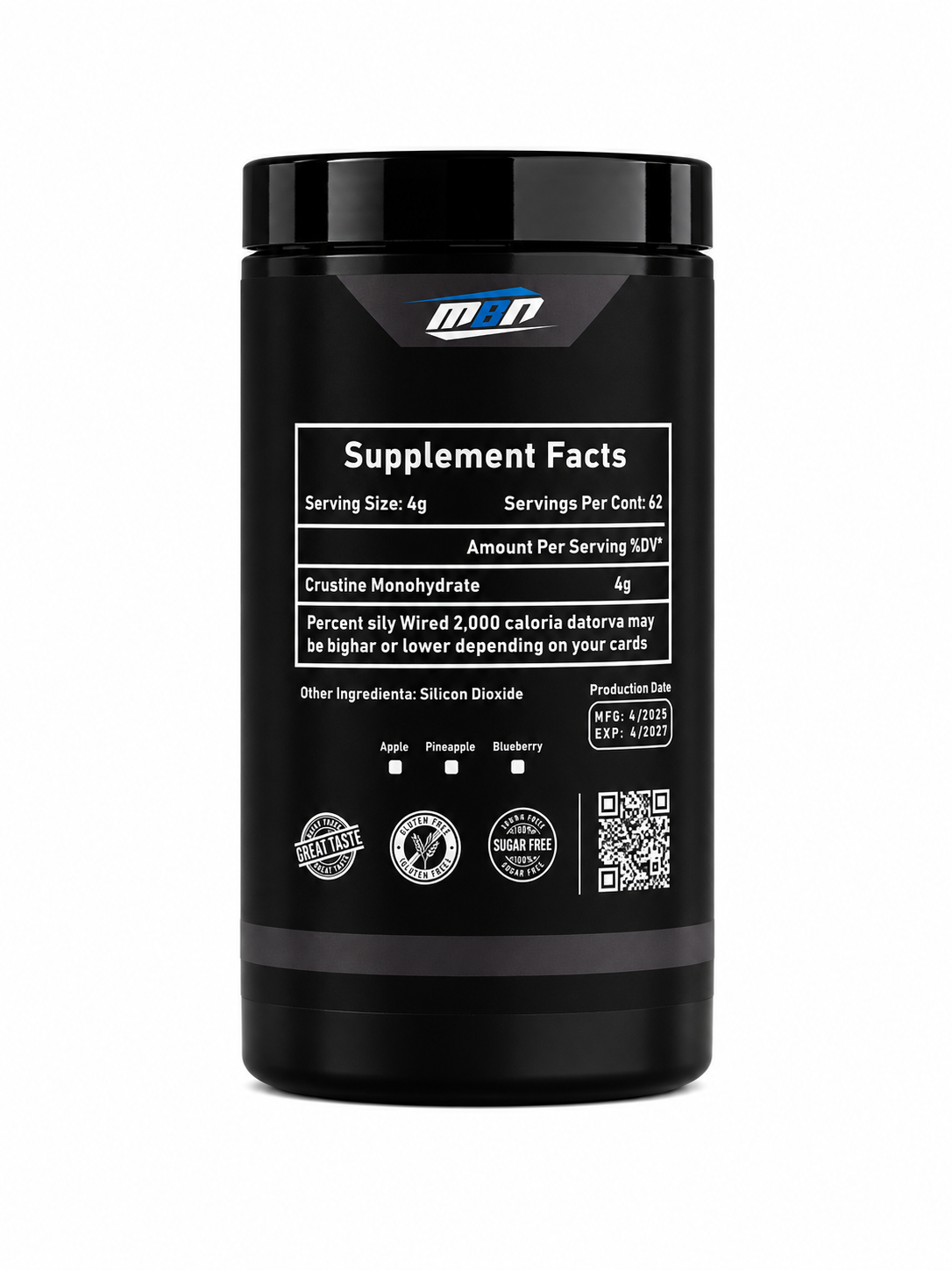 Creatine Monohydrate 4g Per Scoop ATP Production Strength Supplement - Muscle Building Nutrition Egypt