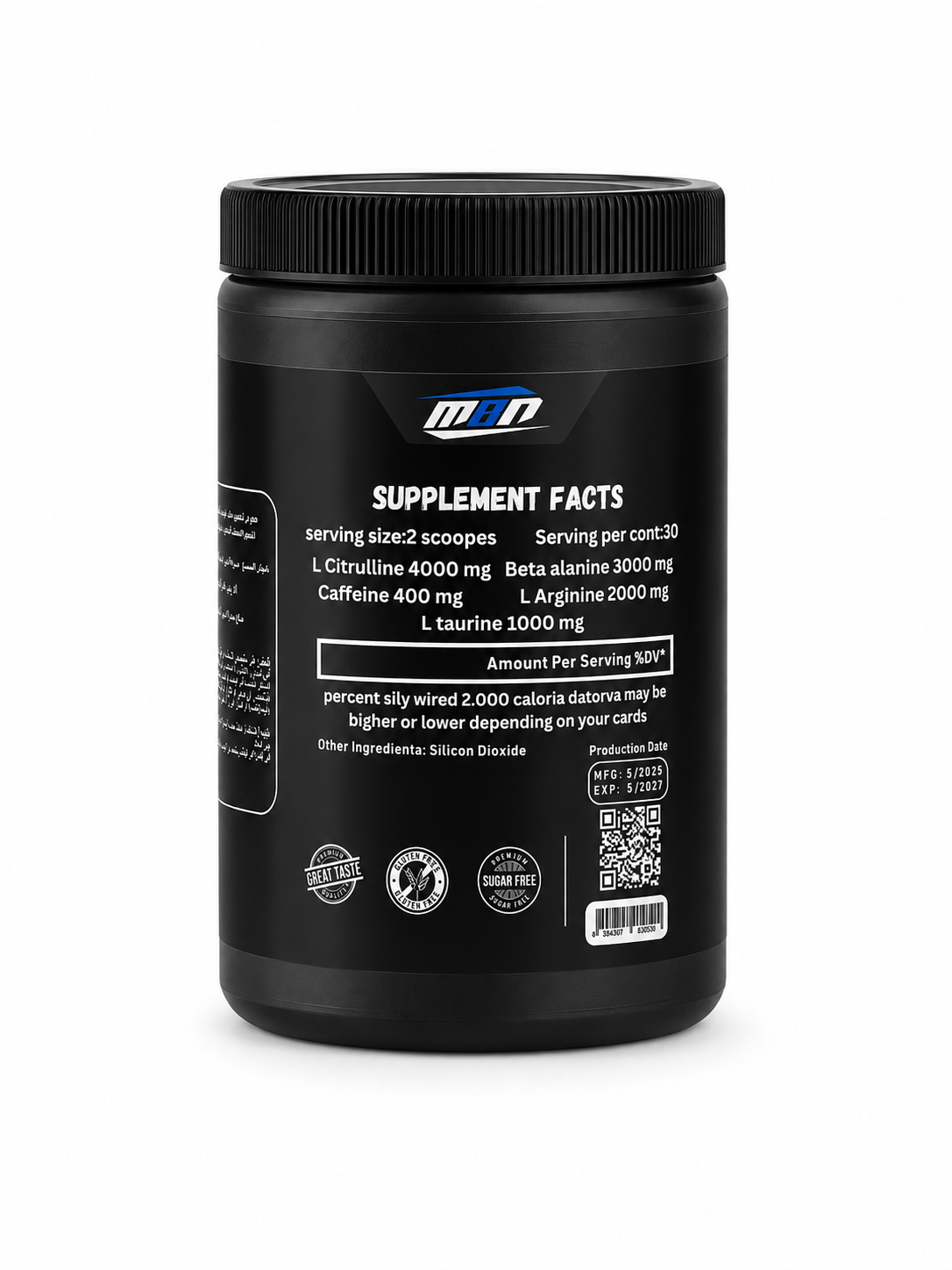 Pre-Workout 300g RedBull Cola Flavor - High Performance Formula - Muscle Building Nutrition Egypt