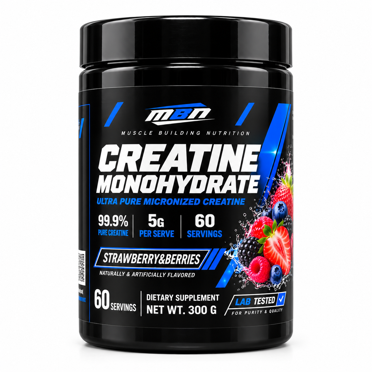 Creatine Monohydrate — 99.9% Pure 300g (60 servings)