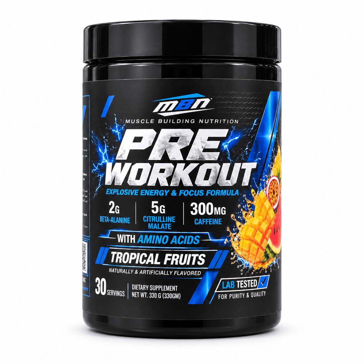 Pre-Workout — Tropical Fruits — 330g (30 servings)