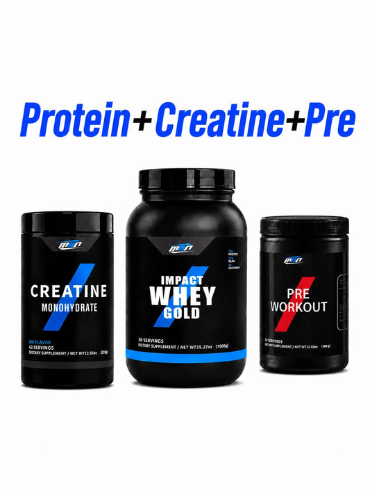Whey Isolate Gold + Creatine + Pre-Workout Bundle